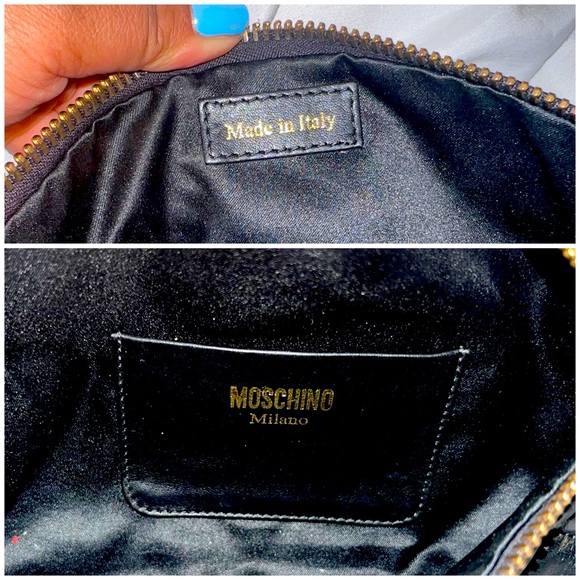 👑✅PRICE FIRM✅NO OFFERS SUPER SALE!! 👑AUTHENTIC Moschino Leather Clutch Bag - Picture 14 of 17